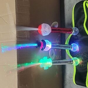 Christmas light up fiber wand bundle